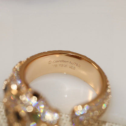 [AURORA]PANTHERE SPOTTED FULL DIAMOND MEDIUM RING