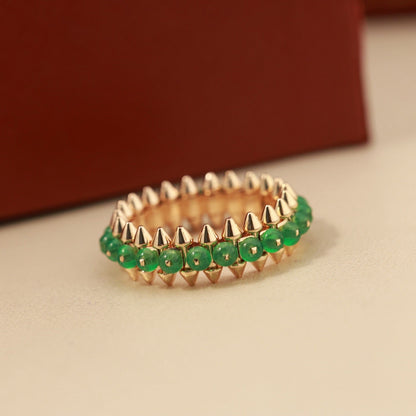 [AURORA]CLASH 7.9MM AGATE CHALCEDONY RING
