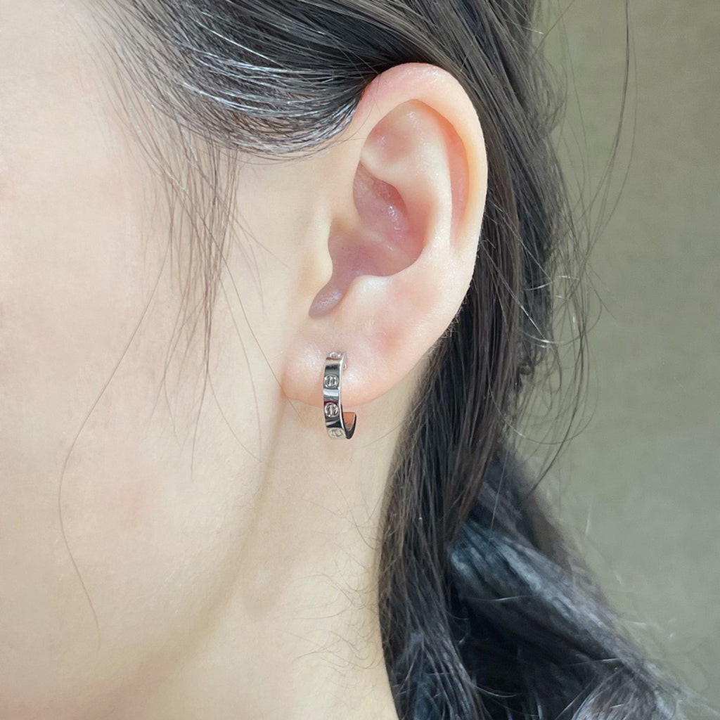 [AURORA]LOVE EARRINGS 2.65 MM NO DIAMOND SMALL