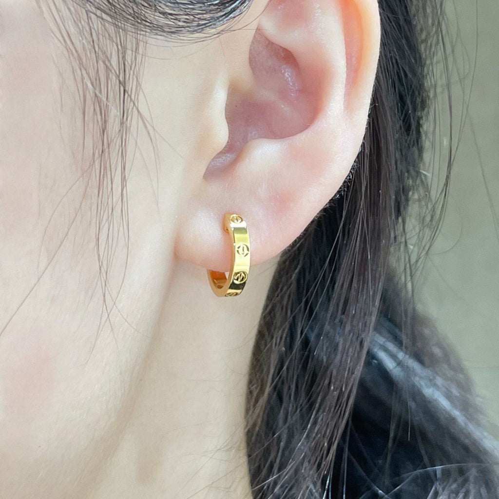 [AURORA]LOVE EARRINGS 2.65 MM NO DIAMOND SMALL