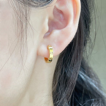 [AURORA]LOVE EARRINGS 2.65 MM NO DIAMOND SMALL