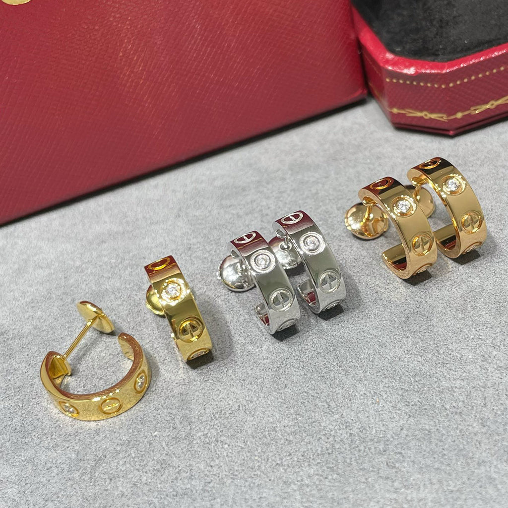 [AURORA]LOVE EARRINGS 5.7MM 2 DIAMONDS