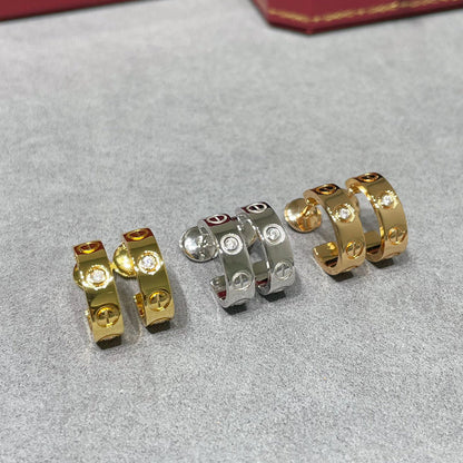[AURORA]LOVE EARRINGS 5.7MM 2 DIAMONDS