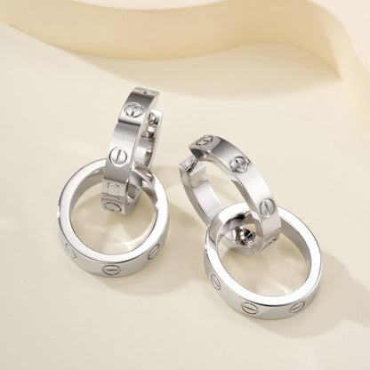 [AURORA]LOVE 3.3MM DANGLE EARRINGS