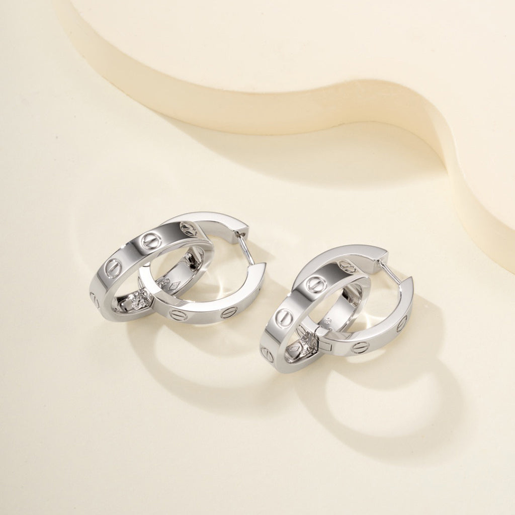 [AURORA]LOVE 3.3MM DANGLE EARRINGS