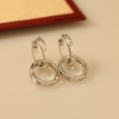 [AURORA]LOVE 3.3MM DANGLE EARRINGS