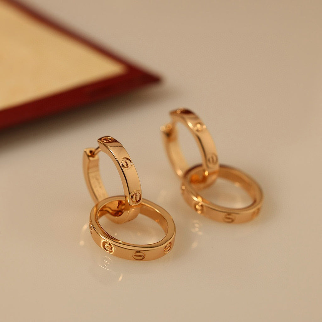 [AURORA]LOVE 3.3MM DANGLE EARRINGS