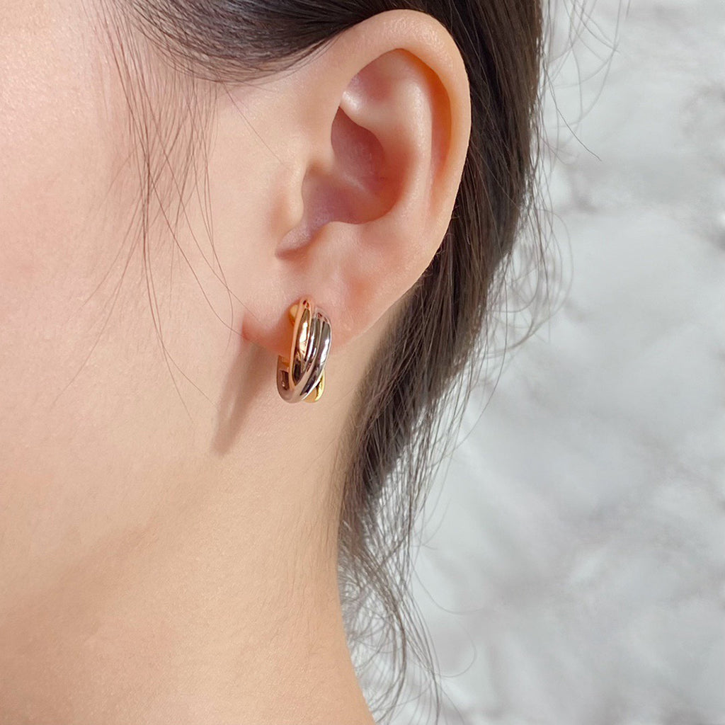 [AURORA]TRINITY ON DIAMOND CLASSIC EARRINGS