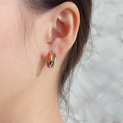 [AURORA]TRINITY ON DIAMOND CLASSIC EARRINGS