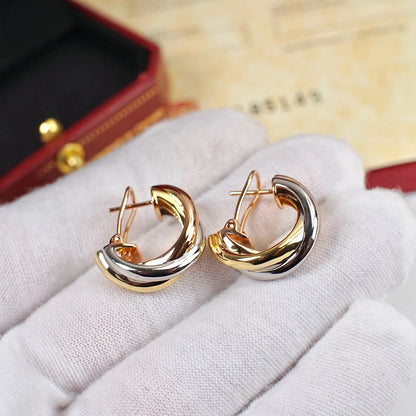 [AURORA]TRINITY ON DIAMOND CLASSIC EARRINGS