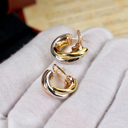 [AURORA]TRINITY ON DIAMOND CLASSIC EARRINGS