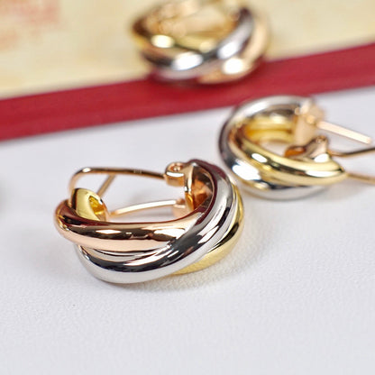 [AURORA]TRINITY ON DIAMOND CLASSIC EARRINGS