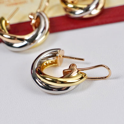 [AURORA]TRINITY ON DIAMOND CLASSIC EARRINGS