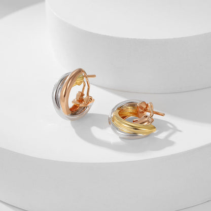 [AURORA]TRINITY ON DIAMOND CLASSIC EARRINGS