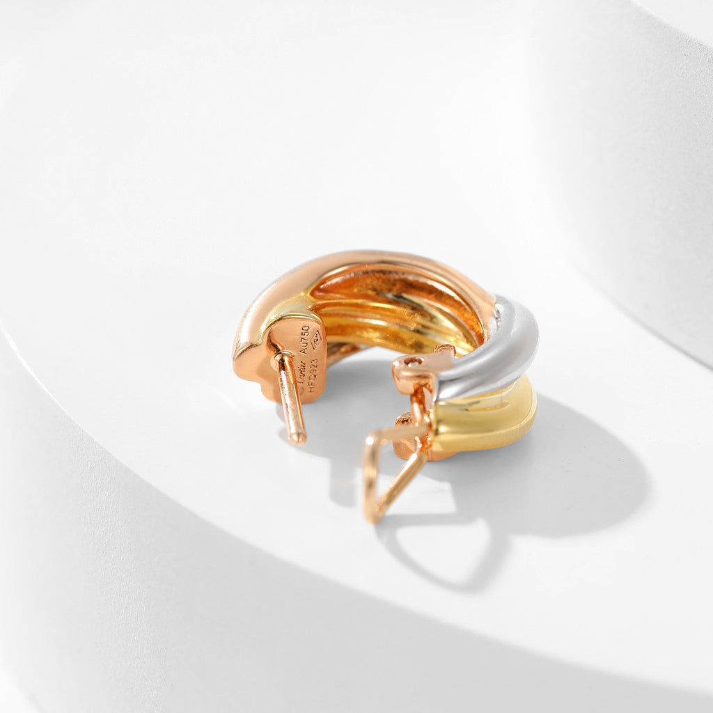 [AURORA]TRINITY ON DIAMOND CLASSIC EARRINGS