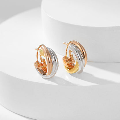 [AURORA]TRINITY ON DIAMOND CLASSIC EARRINGS