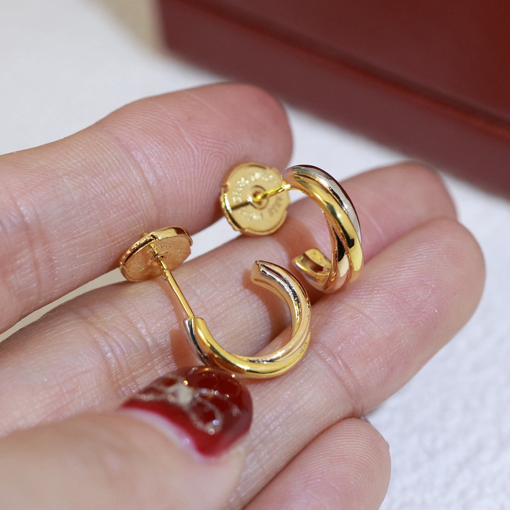 [AURORA]TRINITY ON DIAMOND MINI EARRINGS