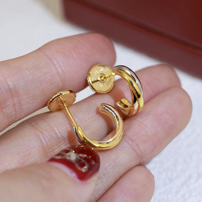 [AURORA]TRINITY ON DIAMOND MINI EARRINGS
