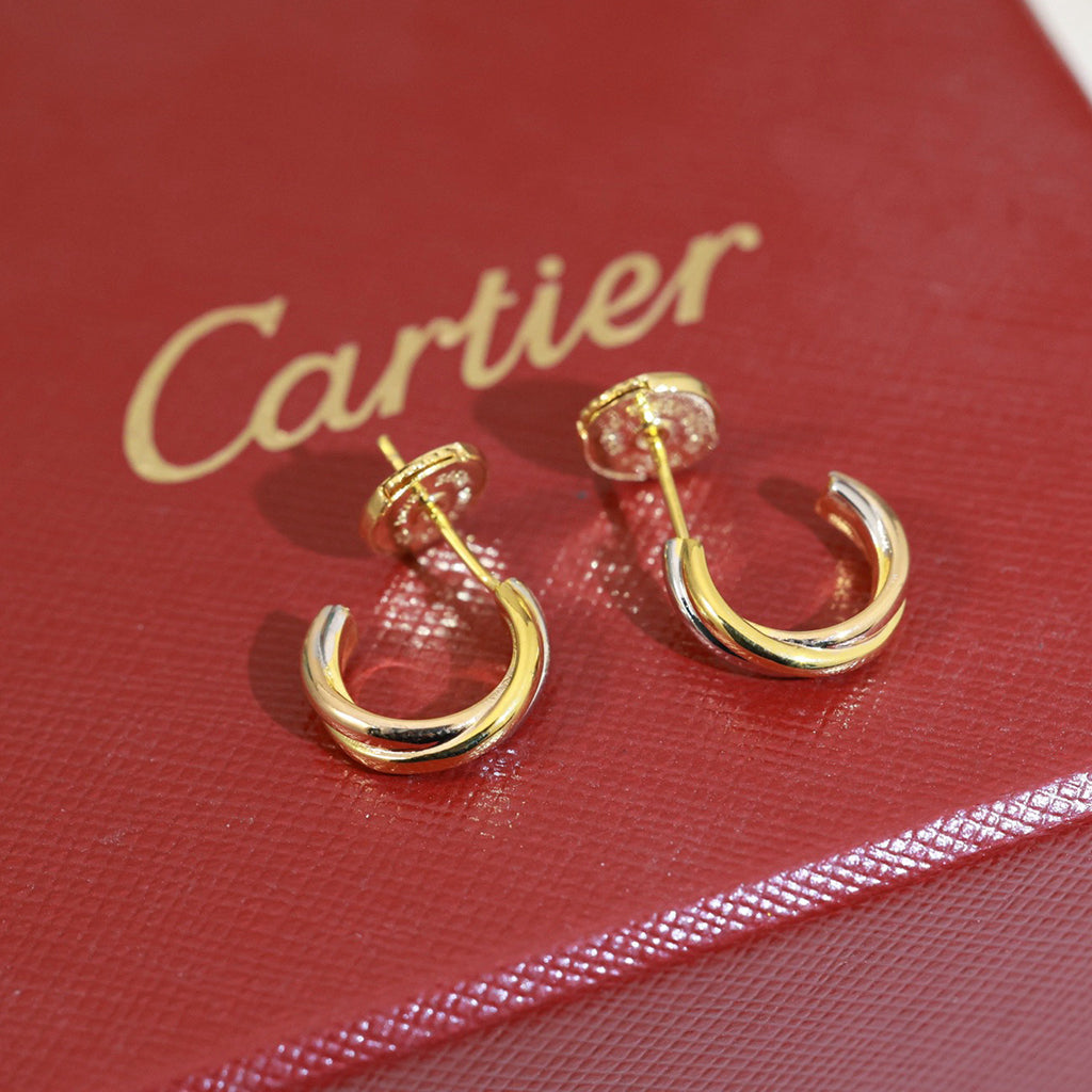 [AURORA]TRINITY ON DIAMOND MINI EARRINGS