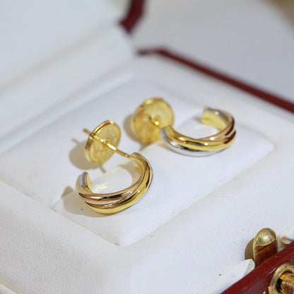 [AURORA]TRINITY ON DIAMOND MINI EARRINGS