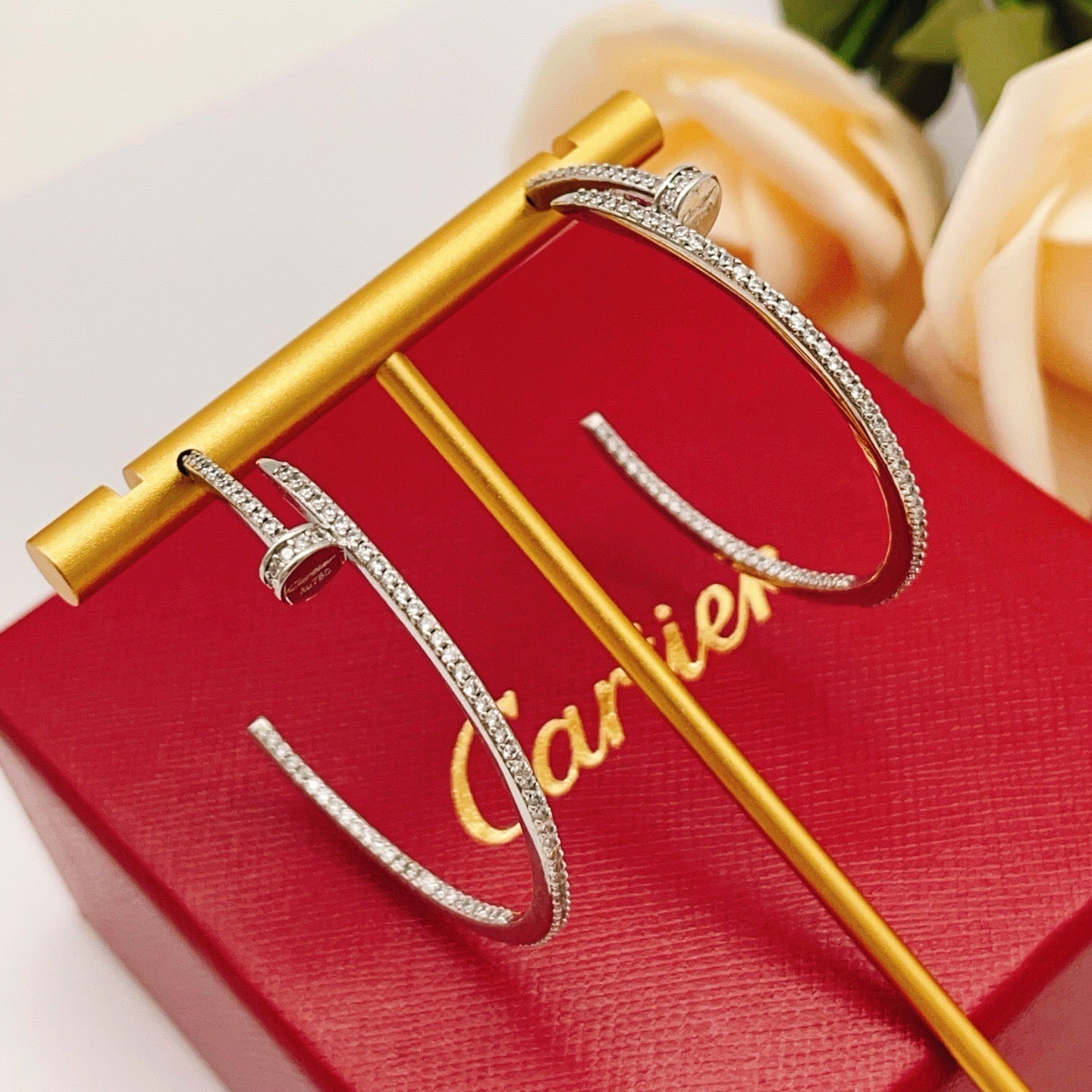 [AURORA]JUSTE FULL DIAMOND LARGE EARRINGS