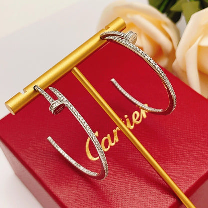 [AURORA]JUSTE FULL DIAMOND LARGE EARRINGS