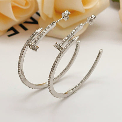 [AURORA]JUSTE FULL DIAMOND LARGE EARRINGS