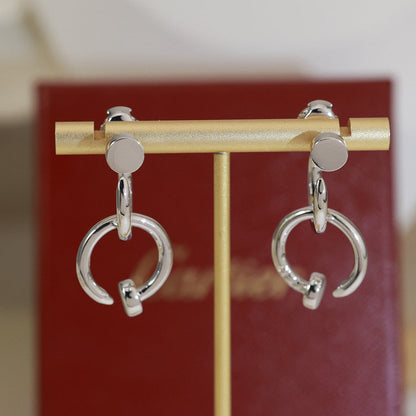 [AURORA]JUSTE NO DIAMOND DOUBLE EARRINGS