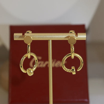 [AURORA]JUSTE NO DIAMOND DOUBLE EARRINGS