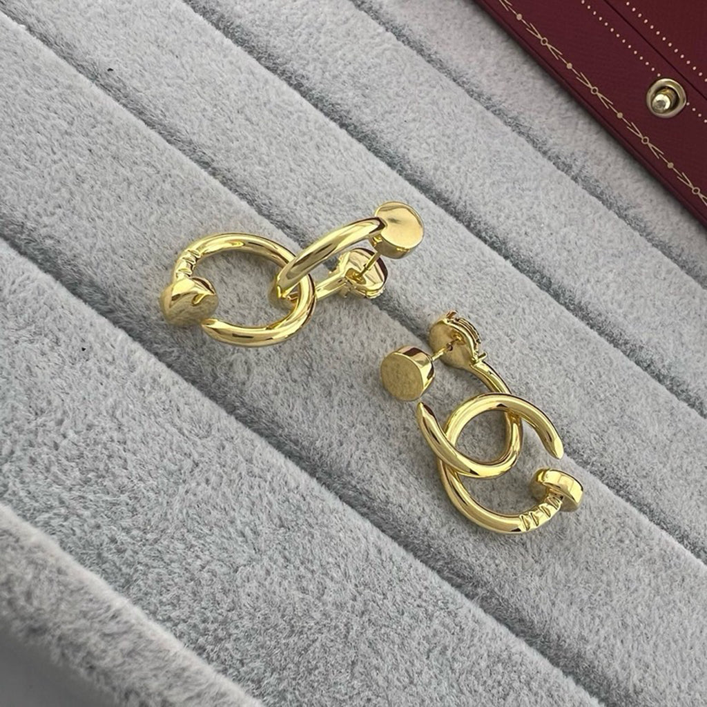 [AURORA]JUSTE NO DIAMOND DOUBLE EARRINGS