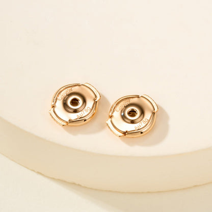 [AURORA]JUSTE HALF DIAMOND DOUBLE EARRINGS