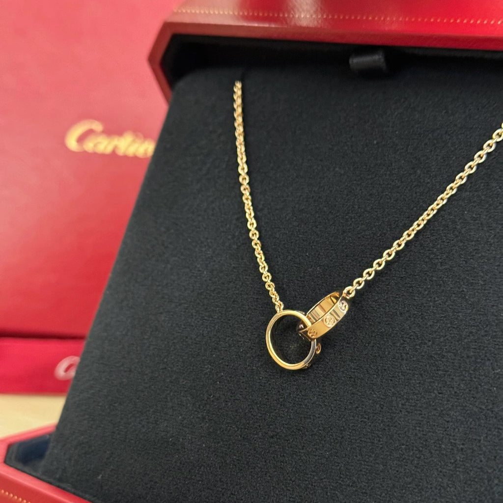 [AURORA]LOVE DOUBLE RING NECKLACE