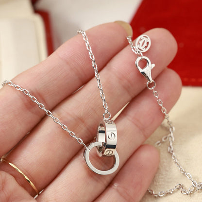 [AURORA]LOVE DOUBLE RING NECKLACE