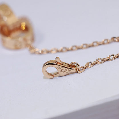 [AURORA]LOVE DOUBLE RING NECKLACE