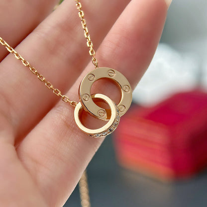 [AURORA]LOVE  FULL DIAMOND PENDANT NECKLACE