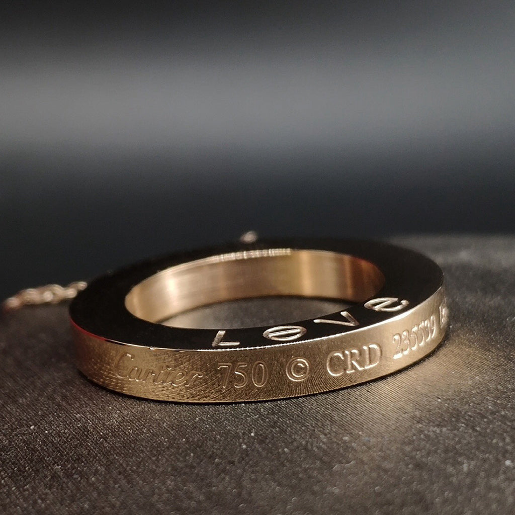 [AURORA]LOVE NECKLACE 16MM 3 DIAMONDS