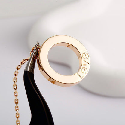 [AURORA]LOVE NECKLACE 16MM  FULL DIAMOND