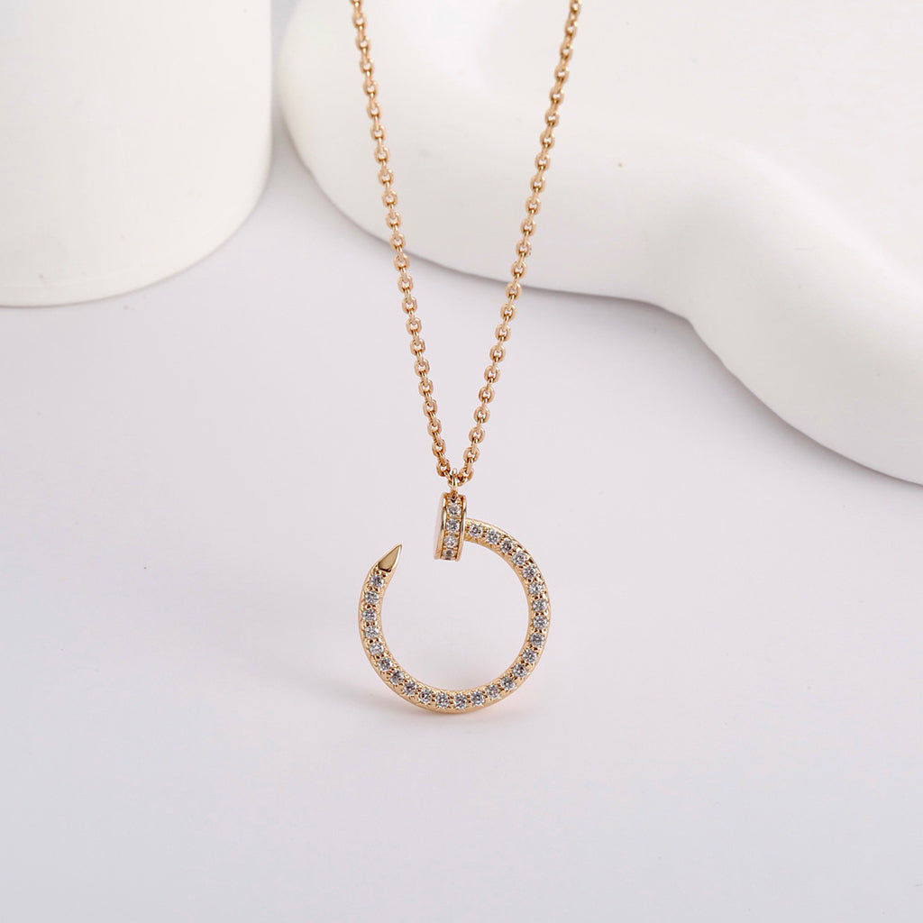 [AURORA]JUSTE NECKLACE FULL DIAMOND