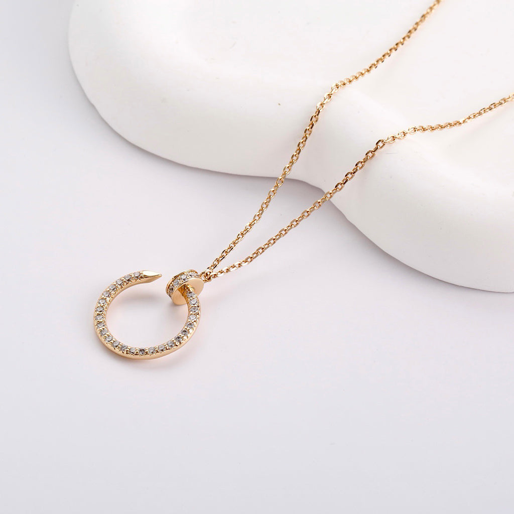 [AURORA]JUSTE NECKLACE FULL DIAMOND