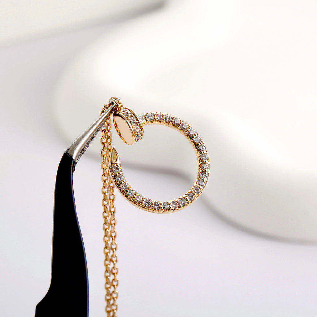 [AURORA]JUSTE NECKLACE FULL DIAMOND