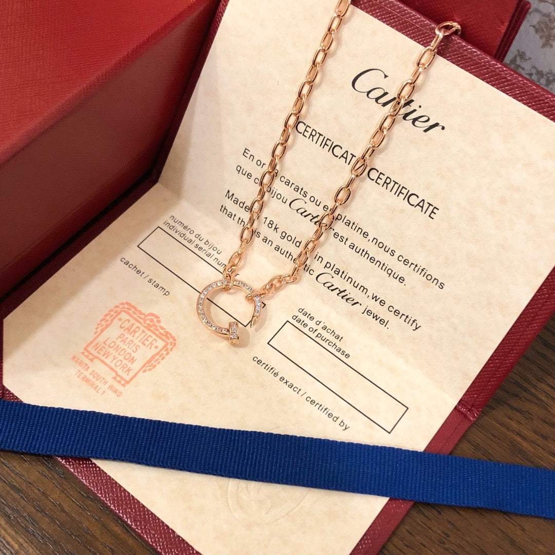 [AURORA]JUSTE NECKLACE FULL DIAMONDS