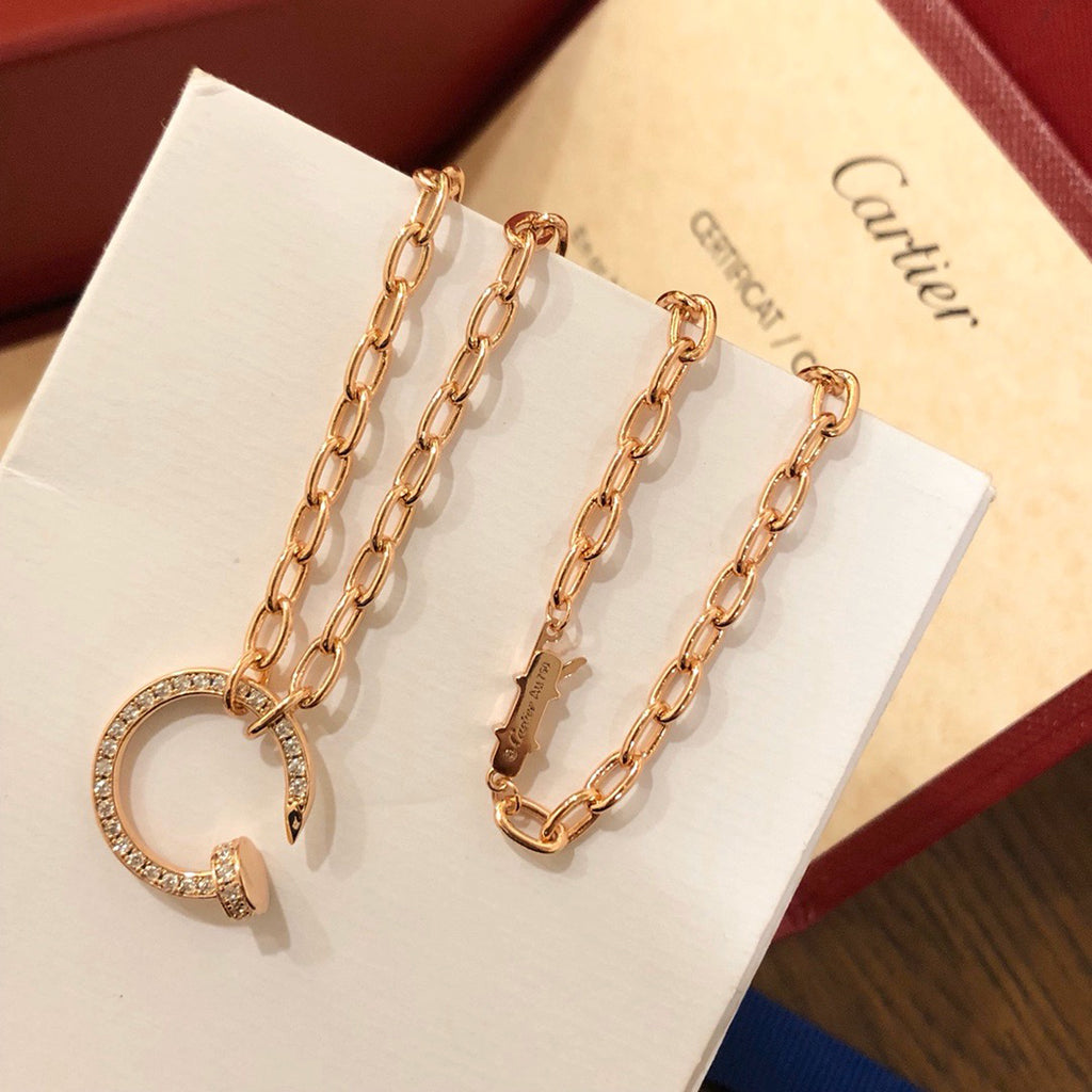 [AURORA]JUSTE NECKLACE FULL DIAMONDS