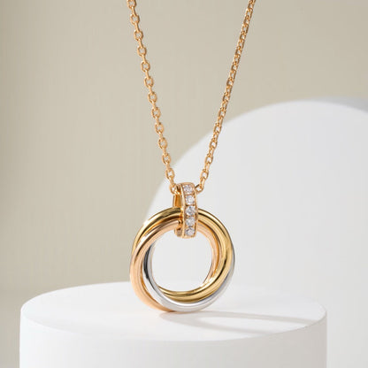 [AURORA]TRINITY MEDIUM  DIAMONDS NECKLACE
