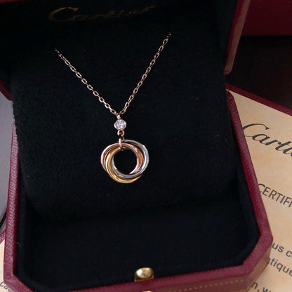 [AURORA]TRINITY  NECKLACE 1 DIAMOND