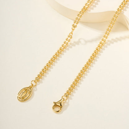 [AURORA]TRINITY LARGE FULL DIAMOND  NECKLACE