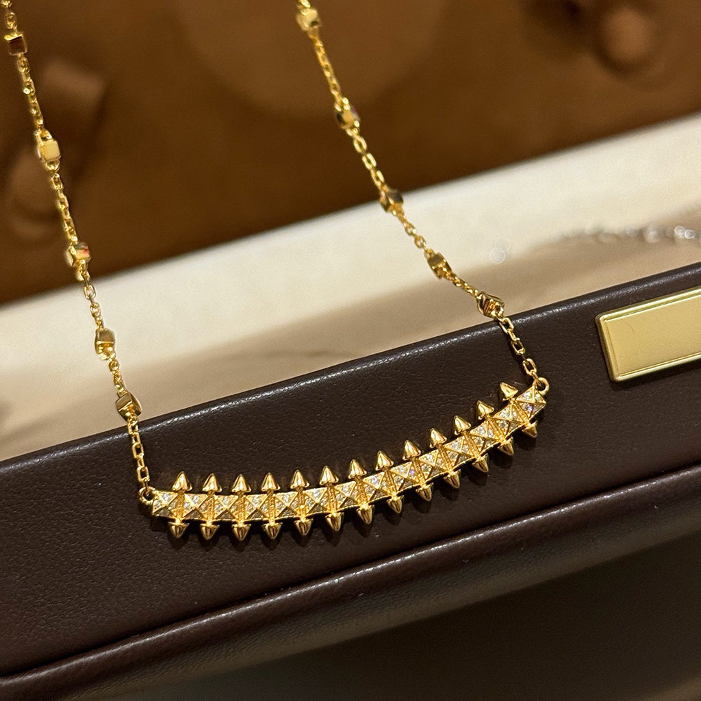 [AURORA]CLASH  SMALL FULL DIAMOND NECKLACE