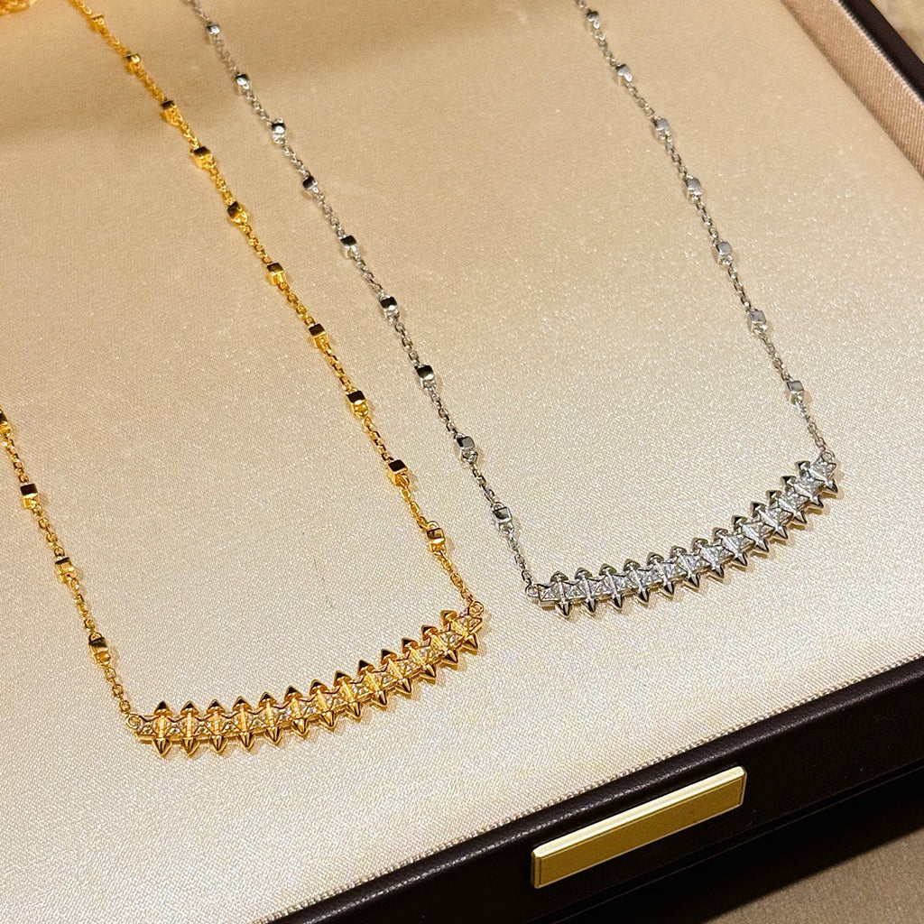[AURORA]CLASH  SMALL FULL DIAMOND NECKLACE