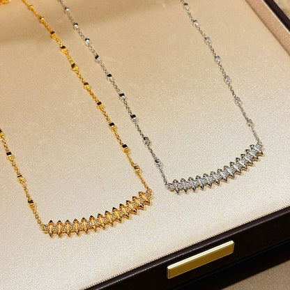 [AURORA]CLASH  SMALL FULL DIAMOND NECKLACE