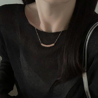 [AURORA]CLASH  SMALL FULL DIAMOND NECKLACE
