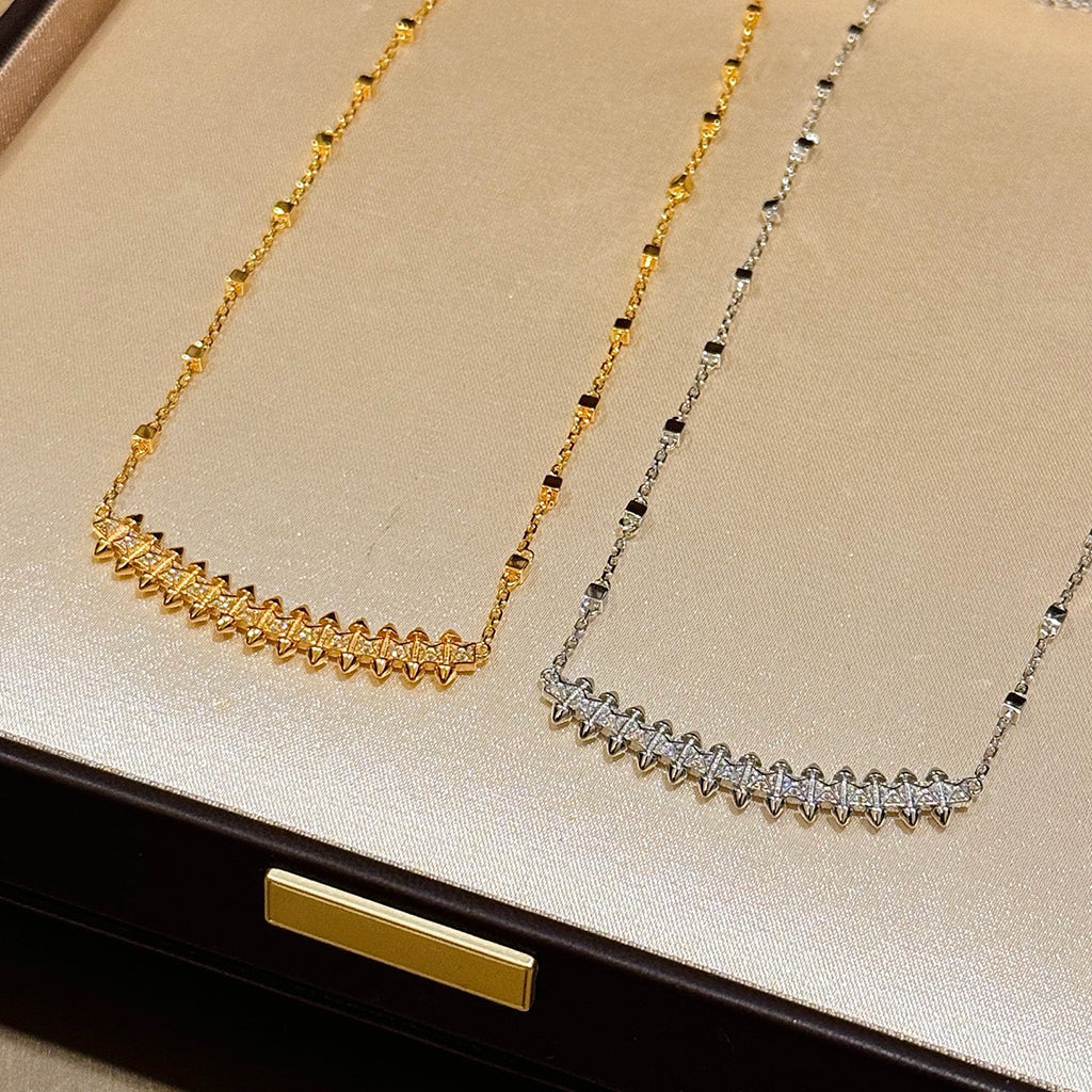 [AURORA]CLASH  SMALL FULL DIAMOND NECKLACE